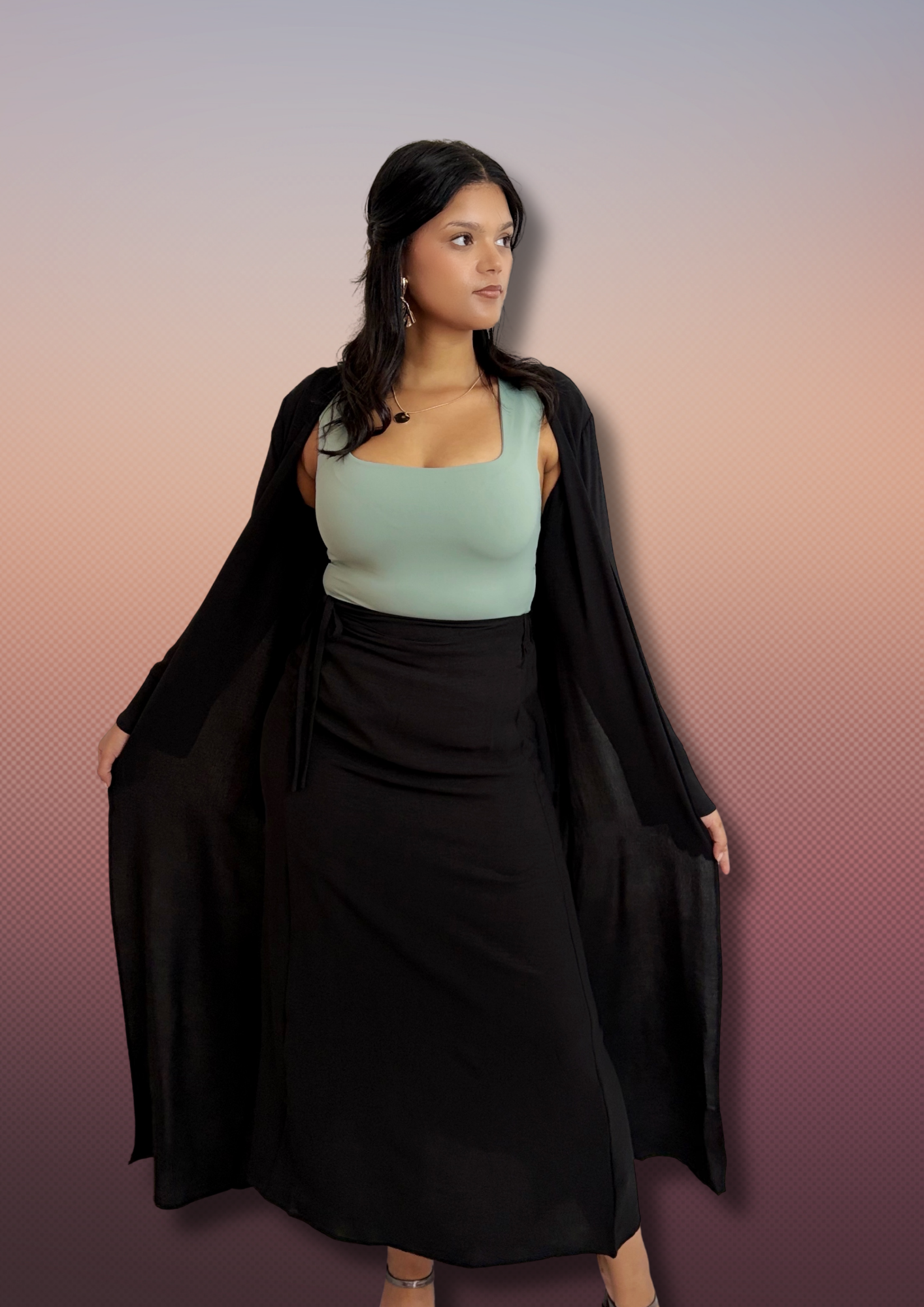 Amanda Co-ord Set Skirt and Kimono