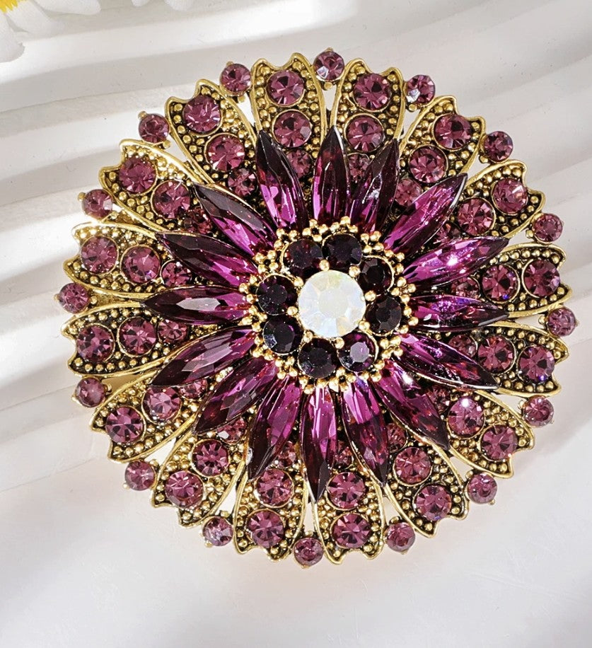 Crystal Rhinestone Brooch