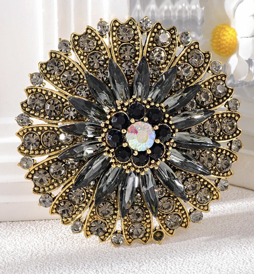 Crystal Rhinestone Brooch