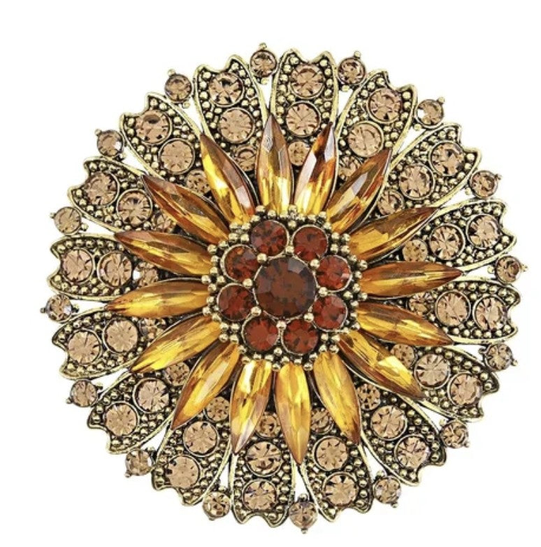 Crystal Rhinestone Brooch